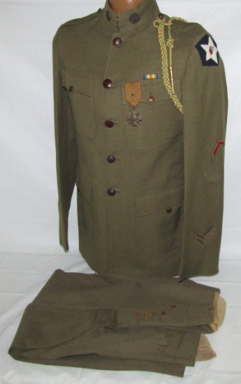 WW1 US 2nd Division/3rd Battalion/9th Infantry Regiment Uniform/Pants For Sgt.