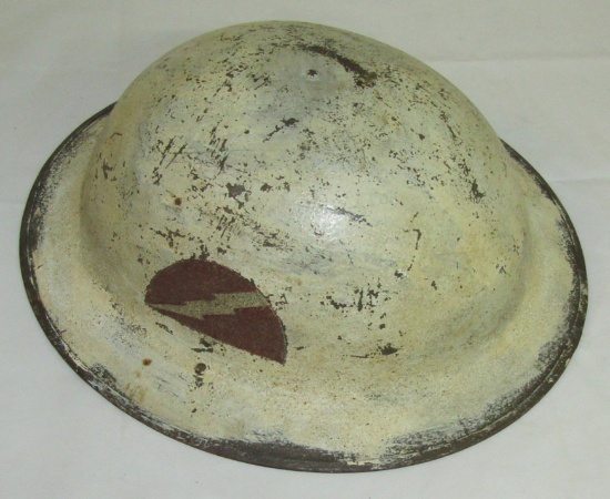 WW1 U.S. Issue M1917 (P17) Doughboy Helmet-78th Division Snow Camo