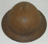 WW1 U.S. Soldier Issue British MKI Helmet-A.E.F. 56th Artillery Markings
