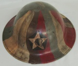 WW1 US Soldier M1917/P17 Doughboy Helmet W/Camo Finish-2nd Division-9th Inf. Rgt. HQ