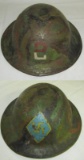 WWI US Soldier Issue British MKI Brodie Helmet-Camo Finish-59th Pioneer Infantry Regiment