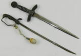 2pcs-WW1/WW2 German Army/Luftwaffe Officer Miniature Swords