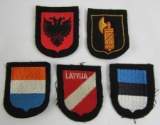 5pcs-WW2 Waffen SS Foreign Volunteer Sleeve Shields