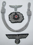 Panzer Officer's Visor Cap Insignia/Bullion Breast Eagle