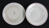 2pcs-WW2 German Porcelain DAF Soup Bowls