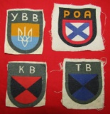 4pcs-WW2 Russian Waffen SS/Wehrmacht Foreign Volunteer Shields-Printed Versions