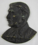 Cast Bronze Hitler Head Plaque Device