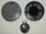 2pcs-Pre Vietnam War  4992B G.C.T. Navigator Pocket Watch With WW2 Metal Suspension Carry Case