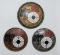 3pcs-Bronze, Silver & Gold WHW Winter Relief Marksmanship Fund Raising Badges 1941/42