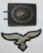 2pcs-Steel Luftwaffe Combat Buckle/Herman Goring Division Breast Eagle
