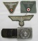 4pcs-Wehrmacht Uniform Insignia/Pebbled Aluminum Buckle W/Tab