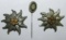 3pcs-Mountain Troops Metal Edelweiss Cap Insignia-Edelweiss Enamel Stickpin