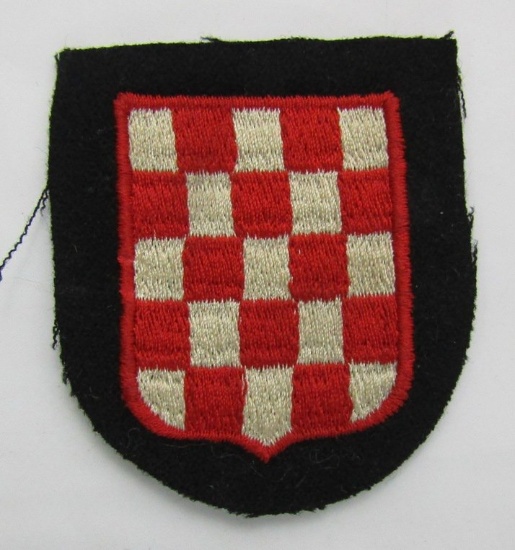 1st Pattern Waffen SS/Wehrmacht Croatian Volunteers Arm Shield