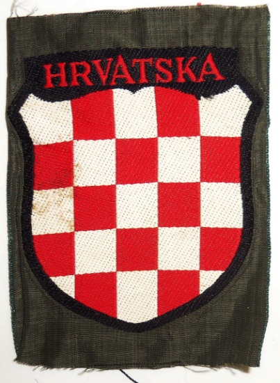 3rd Pattern Waffen SS/Wehrmacht Croatian Volunteers Arm Shield