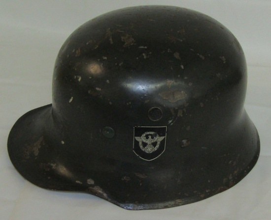 Rare 1930's Schutzpolizei/SS Police Double Decal "Himmler" Helmet