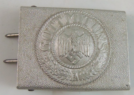Minty Pebbled Aluminum Wehrmacht Buckle For Enlisted