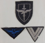 3pcs-Luftwaffe Female Flak Helper Patch-HJ Flak Helper Patch-Sleeve Stripes