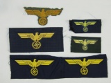 5pcs-Kriegsmarine Breast Eagles/Cap Insignia