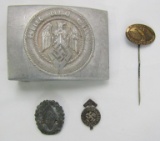 4pcs-WW2 Hitler Youth Buckle-Lifesaving Stickpin-HJ Pins