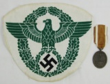 2pcs-WW2 Nazi Police Sport's T-Shirt Insignia-West Wall Medal