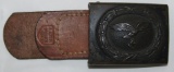 Luftwaffe Combat Buckle With Leather Tab-H. Aurich