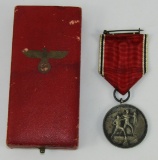 Pre WW2 Cased Austrian Annex Medal With Ribbon