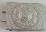 Minty Pebbled Aluminum Wehrmacht Buckle For Enlisted