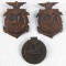 3pcs-WW1 Period War Service Ship Building Badges-Numbered