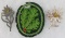 3pcs-Metal Edelweiss Insignia-Heer Jager Troops Sleeve Patch