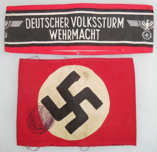 2pcs- NSDAP/Volkssturm Armbands