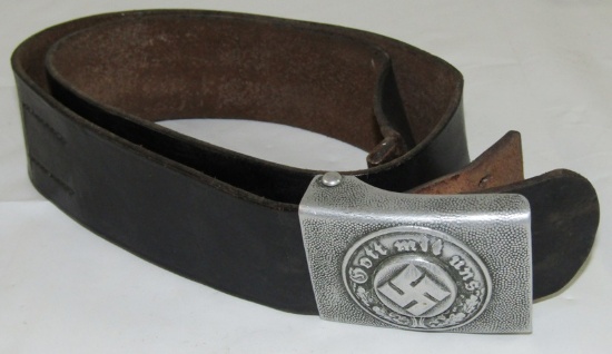 WW2 Nazi Police Belt With Buckle-RS & S Maker Marked