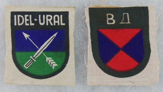 2pcs-WW2 German Foreign Volunteer Arm Shield Patches