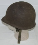 Late WW2/Early Post War US Airborne M1-C Steel Shell W/Jump Liner-Named(HG-3)