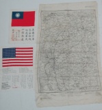 3 pcs. WW2 Army Air Forces Cloth Map/Blood Chits-CBI Theater (RM)