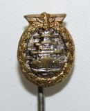 Scarce WWII Kriegsmarine High Seas Fleet Badge Stick Pin