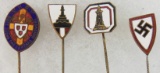 4pcs-Misc WW2 German Veteran Stickpins