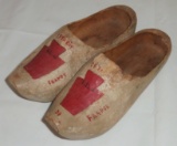 WW2 U.S. 28th Division Soldiers Souvenir Wooden Shoes