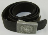 Heer Pebbled Aluminum Buckle With Tab & Belt-Desirable Maker-Klein & Quenzer