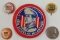 4pcs-WW2 U.S. Home Front War Fund/USO/MacArthur Patriotic Pins/Buttons