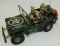Scarce 1953 U.S. Military Police Jeep Wind Up Tinplate Toy By Arnold-W. Germany (MA-88)