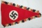 Early NSDAP Pennant-Double Sided-Wool Fringe