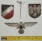 4pcs-WW1 German Veteran Insignia-Pith Helmet Shields