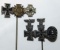 2pcs- WW1/WW2 Multi Award Stickpins-Iron Crosses With Spanges Etc.