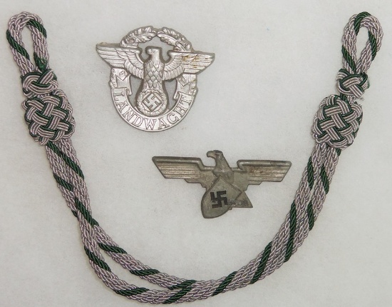 3pcs-Nazi Customs Officer Chin Cord-Misc. Cap Insignia