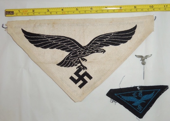 3pcs-WW2 Luftwaffe Flak Helper/Sports Shirt Patches-Stickpin