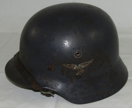 M35 Double Decal Luftwaffe Helmet W/Chin Strap/Liner-1st Pattern Eagle