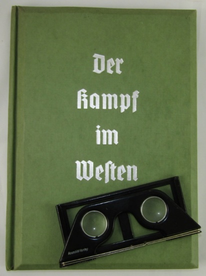 Early/Pre WW2 German Stereoview Photo Album "Der Kampf Im Westen"