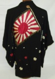 WW2 Period Japanese Officer's Silk Lounge/Smoking Jacket/Kimono W/Rayed Flag (U-64)