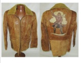 RARE! WW1 Leather Walking Out Jacket Worn By Stunt Daredevil Ormer Leslie Locklear (U-60)