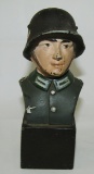 WW2 German Army Soldier Hand Painted Bust